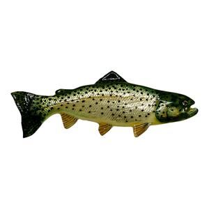 Vintage David Bellinger Rainbow Trout Brooch Pin Unique Wood Fish 1990